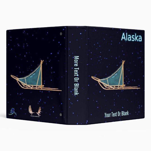 Dog Sled - Alaska 3 Ring Binder (Background)