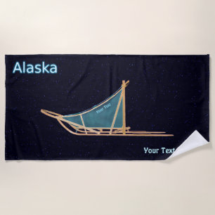 Dog Sled - Alaska Beach Towel
