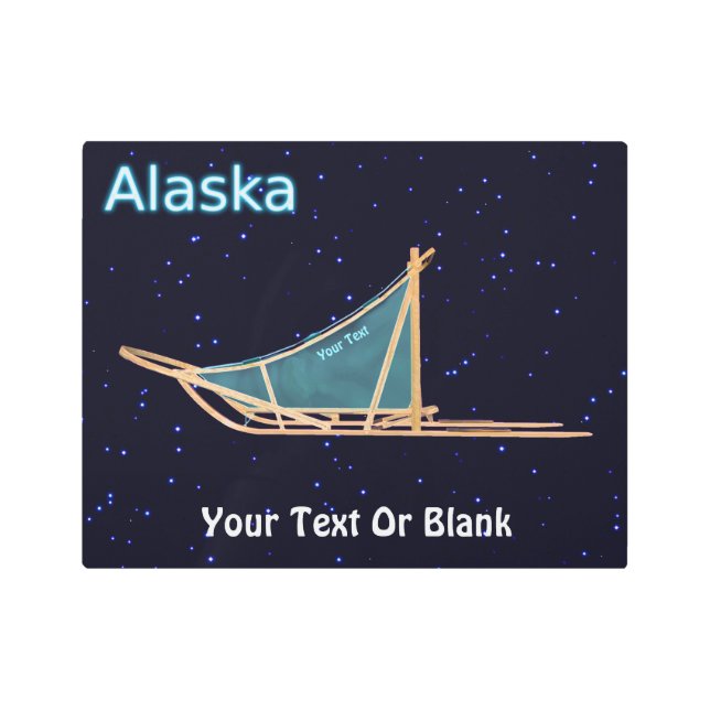 Dog Sled - Alaska Metal Print (Front)