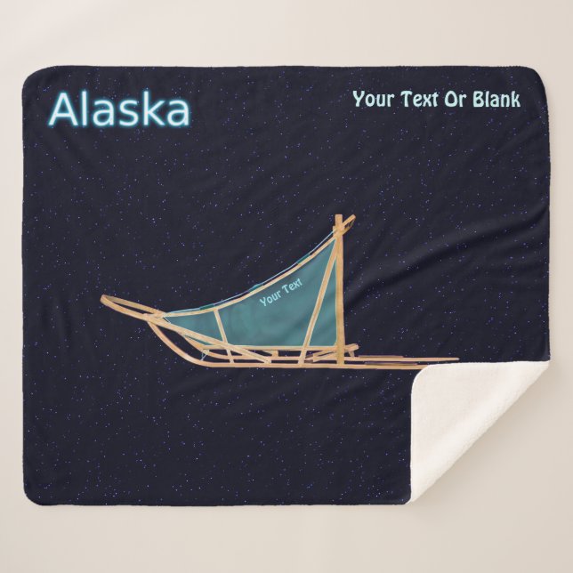 Dog Sled - Alaska Sherpa Blanket (Front (Horizontal))