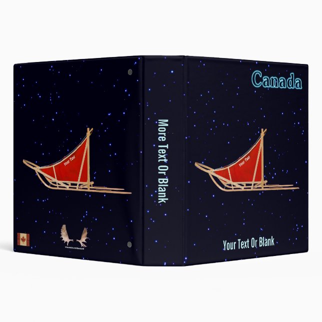 Dog Sled - Canada 3 Ring Binder (Background)