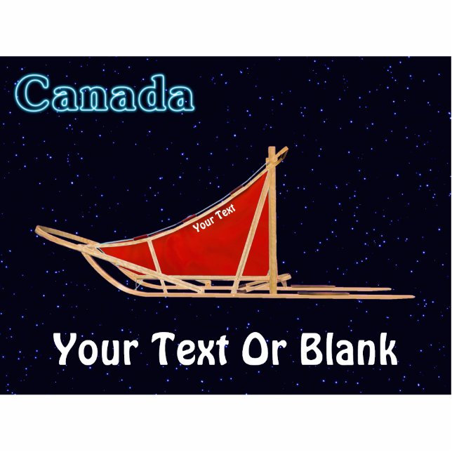Dog Sled - Canada Cutout (Front)