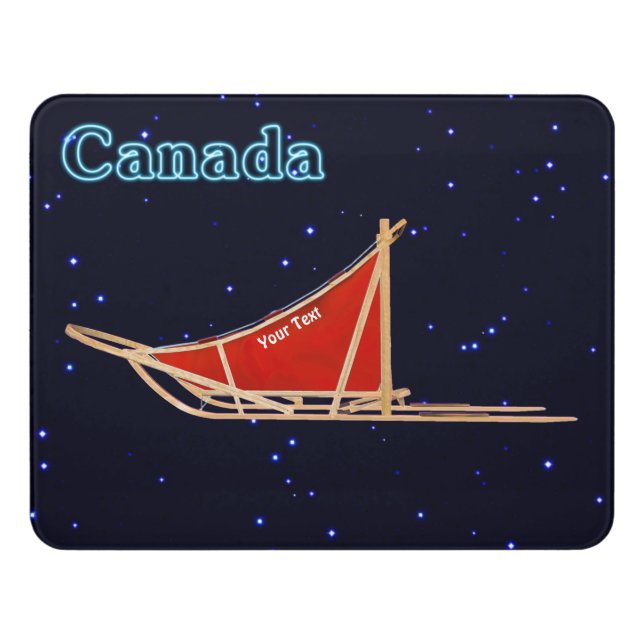 Dog Sled - Canada Door Sign (Contemporary Front)