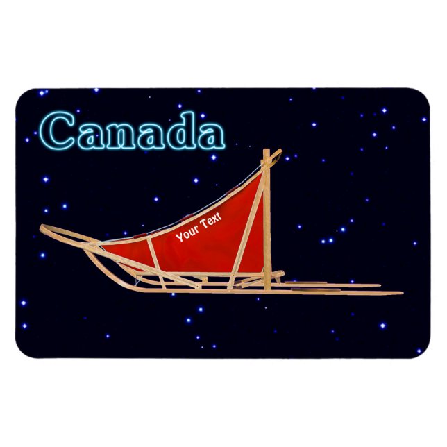 Dog Sled - Canada Magnet (Horizontal)