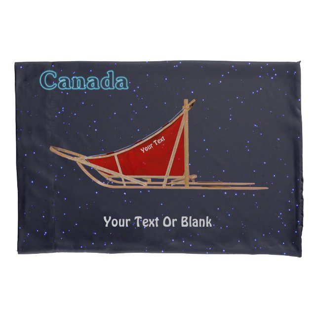 Dog Sled - Canada Pillow Case (Front)