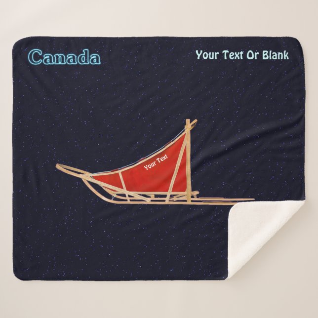 Dog Sled - Canada Sherpa Blanket (Front (Horizontal))