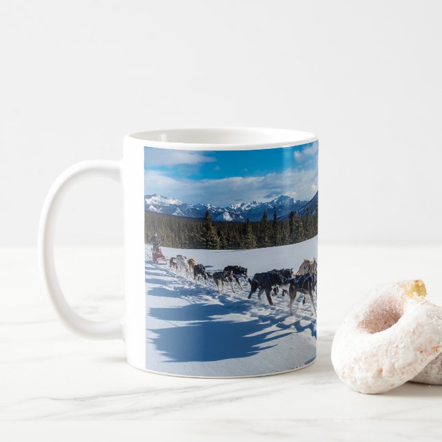 Dog sled coffee mug (With Donut)