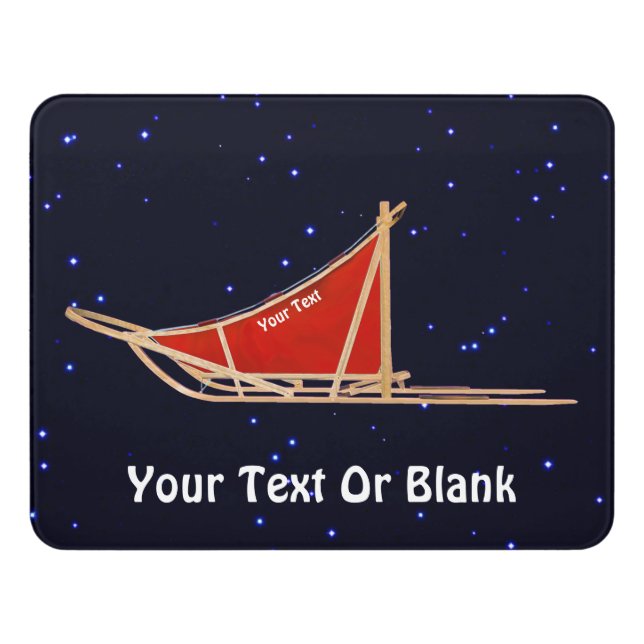 Dog Sled Door Sign (Contemporary Front)
