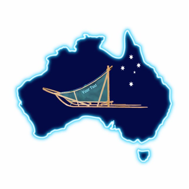 Dog Sled Down Under Cutout (Front)