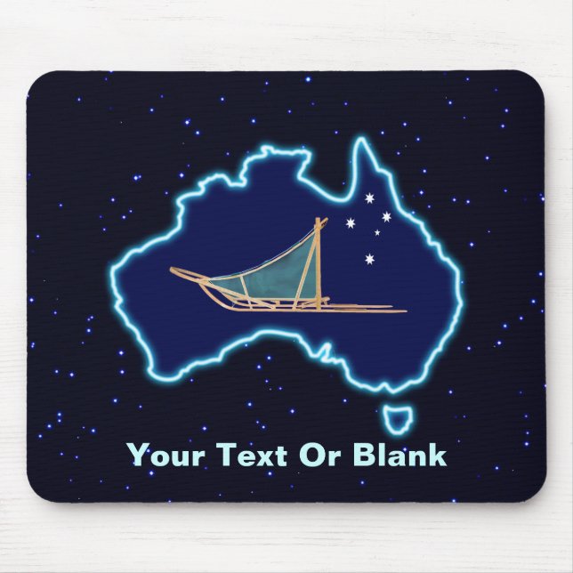 Dog Sled Down Under Mouse Pad (Front)