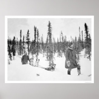 Dog Sled Men Fairbanks 1920 Poster