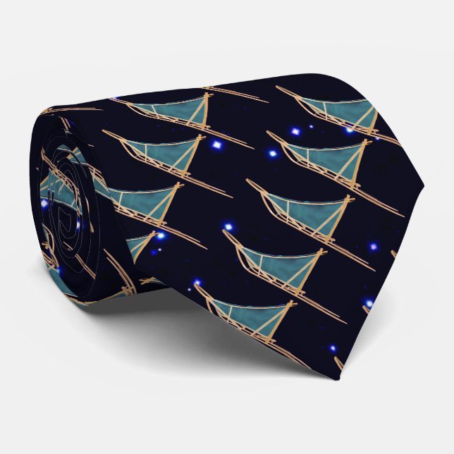 Dog Sled Neck Tie (Rolled)