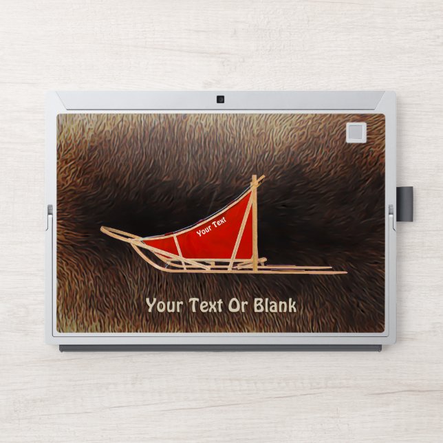 Dog Sled On Caribou Fur HP Laptop Skin (Front)