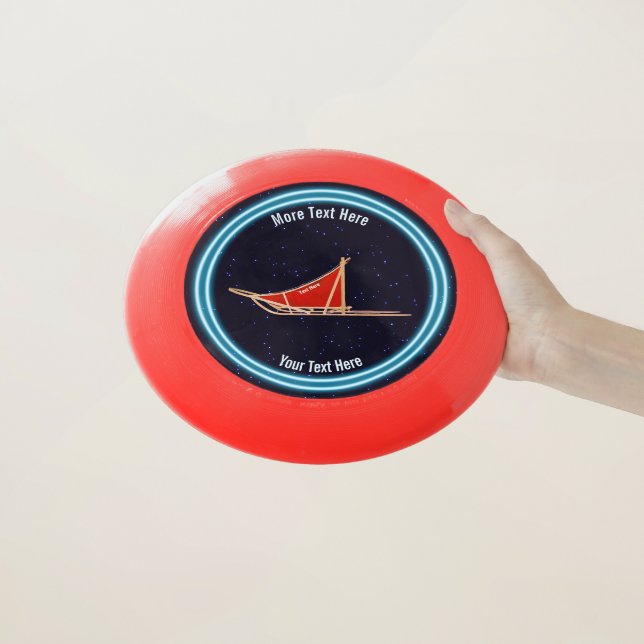 Dog Sled On Stars Wham-O Frisbee (In Hand)