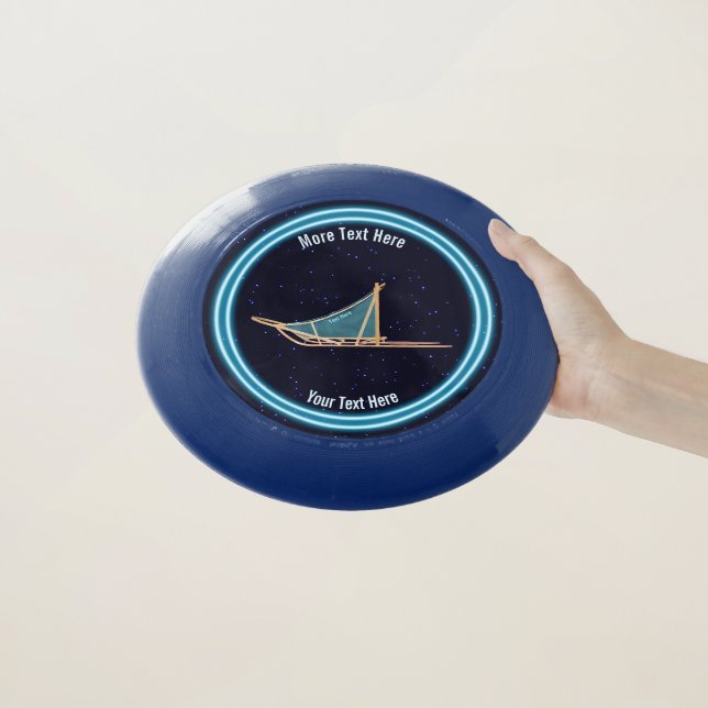 Dog Sled On Stars Wham-O Frisbee (In Hand)