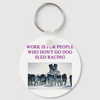 dog sled racing iditarod lover keychain
