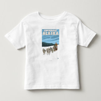 Dog Sledding Scene - Anchorage, Alaska Toddler T-shirt