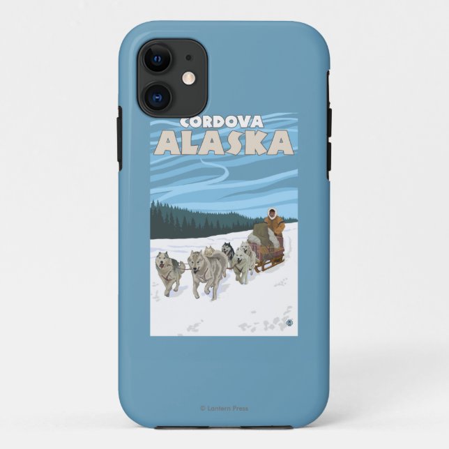 Dog Sledding Scene - Cordova, Alaska Case-Mate iPhone Case (Back)