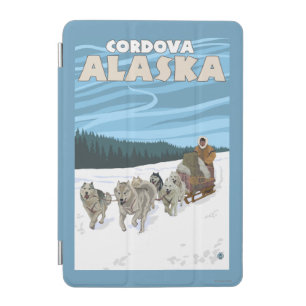 Dog Sledding Scene - Cordova, Alaska iPad Mini Cover