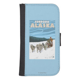 Dog Sledding Scene - Cordova, Alaska Phone Wallet