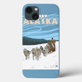 Dog Sledding Scene - Curry, Alaska iPhone 13 Case