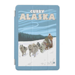 Dog Sledding Scene - Curry, Alaska iPad Mini Cover