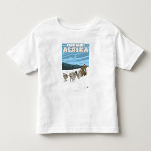 Dog Sledding Scene - Fairbanks, Alaska Toddler T-shirt
