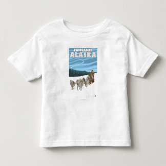 Dog Sledding Scene - Fairbanks, Alaska Toddler T-shirt