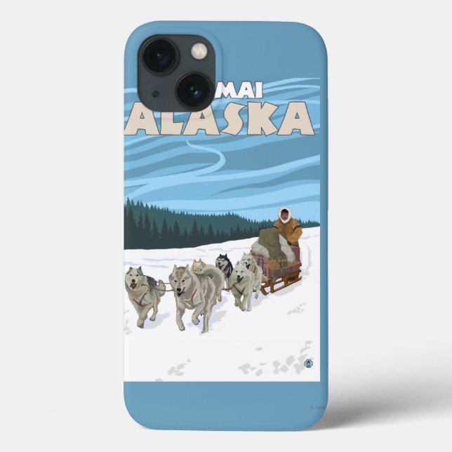 Dog Sledding Scene - Katmai, Alaska Case-Mate iPhone Case (Back)