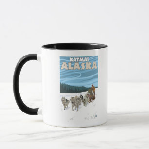 Dog Sledding Scene - Katmai, Alaska Mug