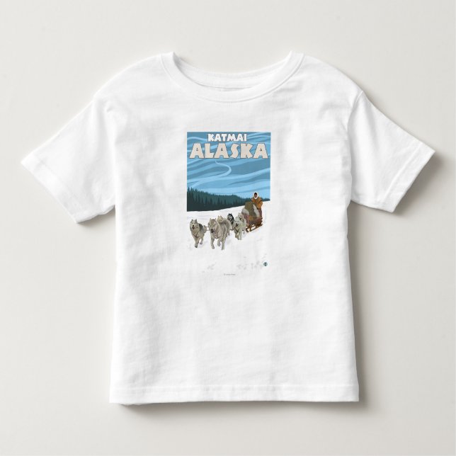 Dog Sledding Scene - Katmai, Alaska Toddler T-shirt (Front)