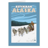 Dog Sledding Scene - Ketchikan, Alaska (Front)