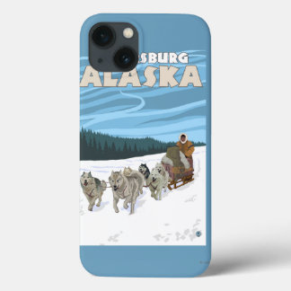 Dog Sledding Scene - Petersburg, Alaska iPhone 13 Case