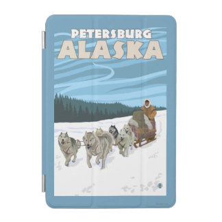 Dog Sledding Scene - Petersburg, Alaska iPad Mini Cover