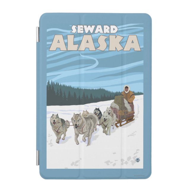 Dog Sledding Scene - Seward, Alaska iPad Mini Cover (Front)