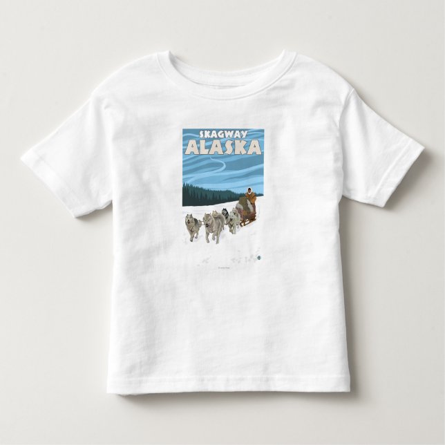 Dog Sledding Scene - Skagway, Alaska Toddler T-shirt (Front)
