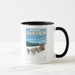 Dog Sledding Scene - Valdez, Alaska Mug