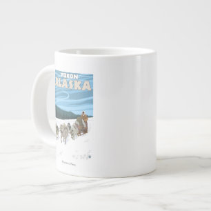 Dog Sledding Scene - Yukon, Alaska Giant Coffee Mug