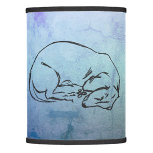 Dog, Sleeping Dachshund Dog Lamp Shade
