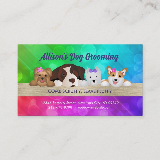 Dog slogans business card (Front)