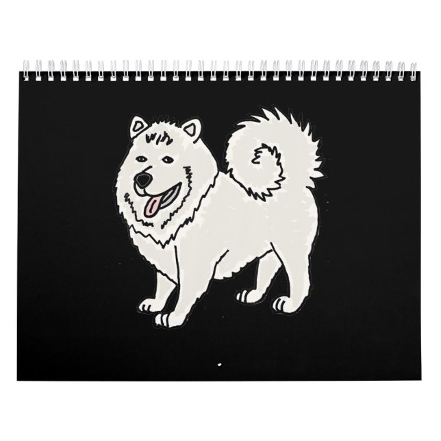 Dog | Smilenows Funny Samoyed Husky Cartoon Calendar (Cover)