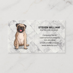 Dog Smiling and Sitting Business Card