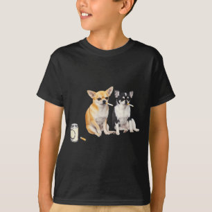 Dog Smoking Cigarette Funny Chihuahua Meme T-Shirt