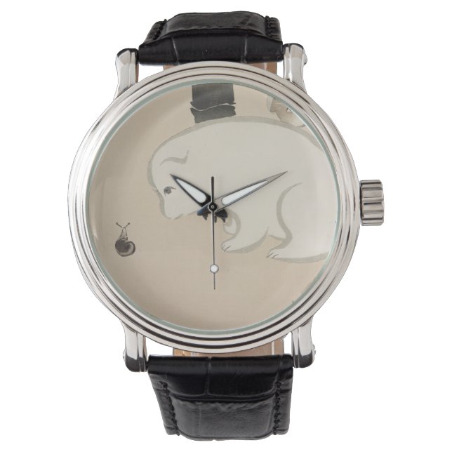 Dog snail Kamisaka Sekka japan painting art canvas Watch (Front)