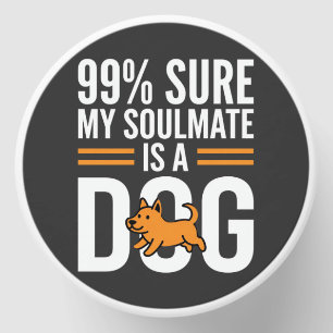 Dog Soulmate Funny Pet Lover Typography Mini Candle Favors