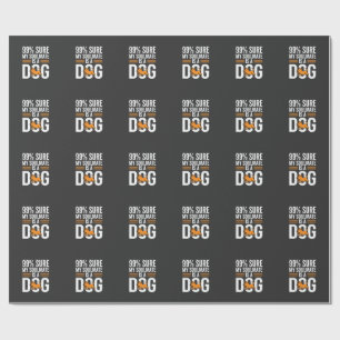 Dog Soulmate Funny Pet Lover Typography Wrapping Paper