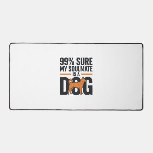 Dog Soulmate Funny Vintage Engraving T-Shirt Desig Desk Mat