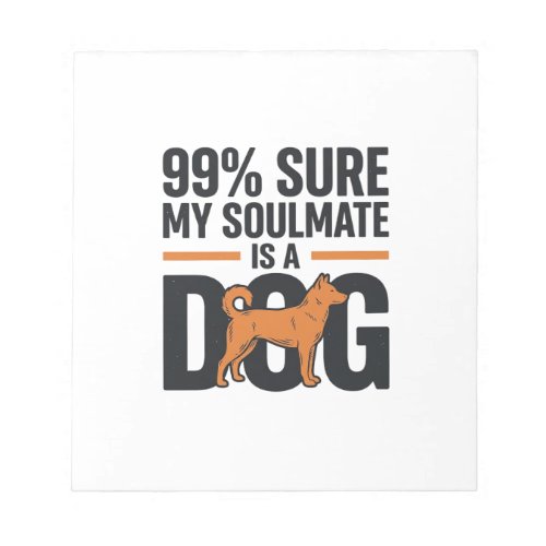 Dog Soulmate Funny Vintage Engraving T-Shirt Desig Notepad