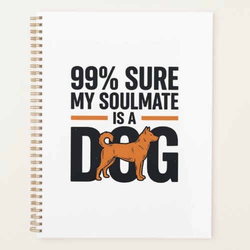Dog Soulmate Funny Vintage Engraving T-Shirt Desig Planner