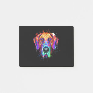 Dog Splash Art Great Dane Puppy Lover Post-it Notes